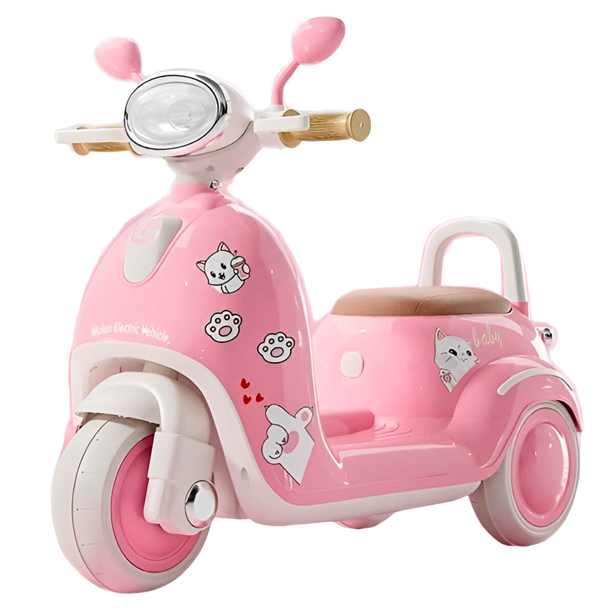 Triciclo Eléctrico Infantil Moto Para Niños A Batería - Rosa 1 