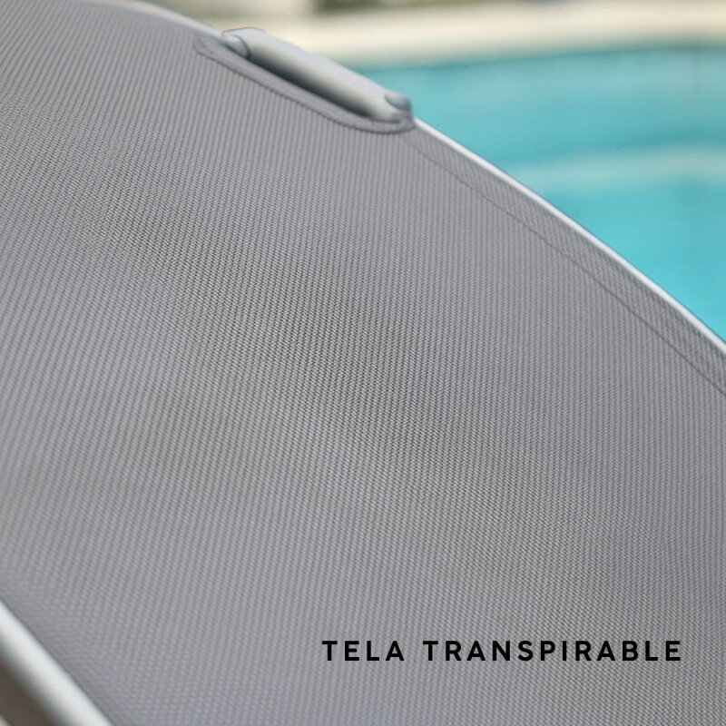 Reposera Plegable Reclinable para Exterior Negro