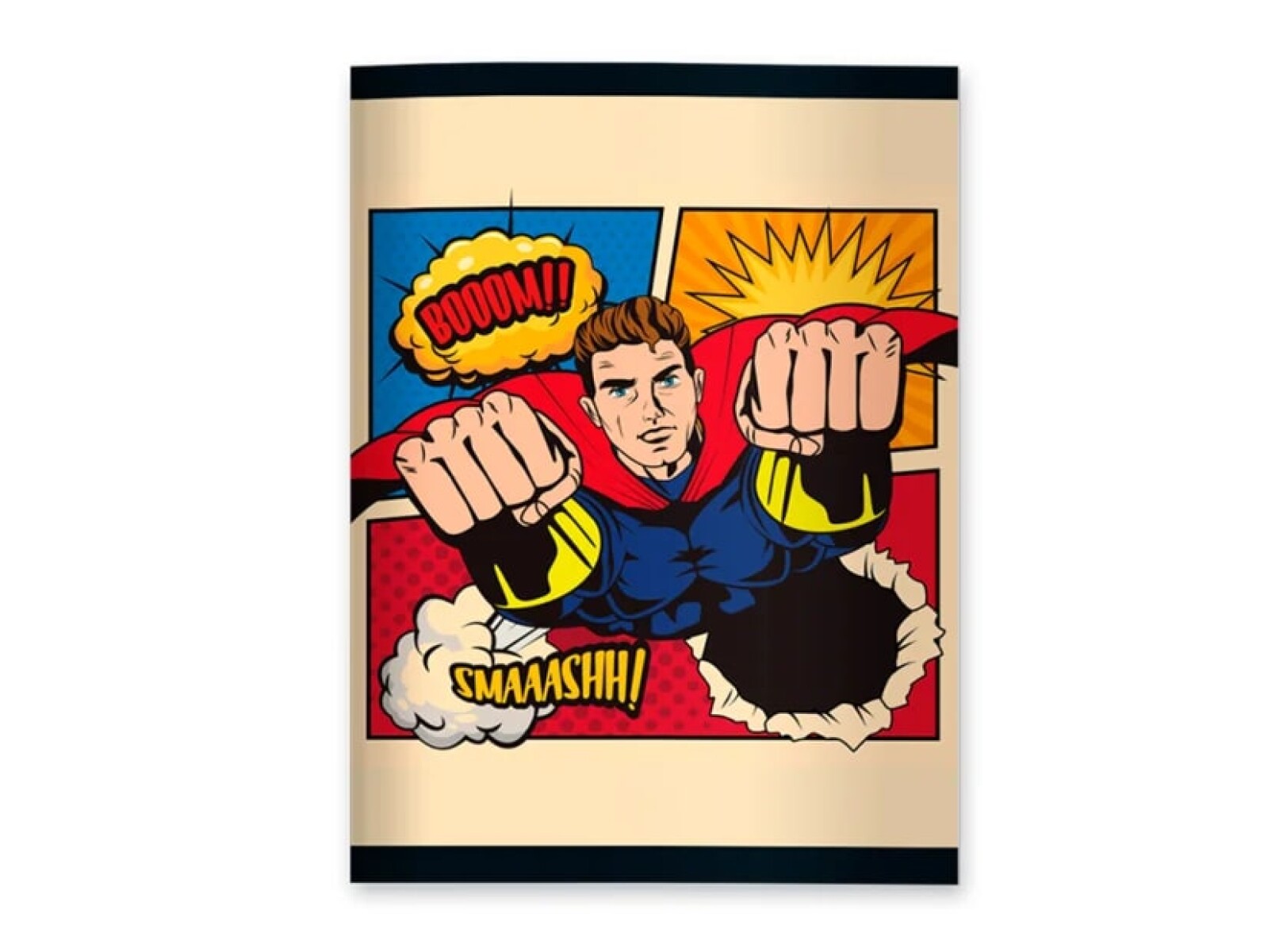 Cuaderno Campus Engrampado 96 Hojas Rayado - Super Heroe de Comic 