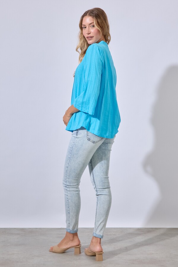 Blusa Algodon Bordado CELESTE