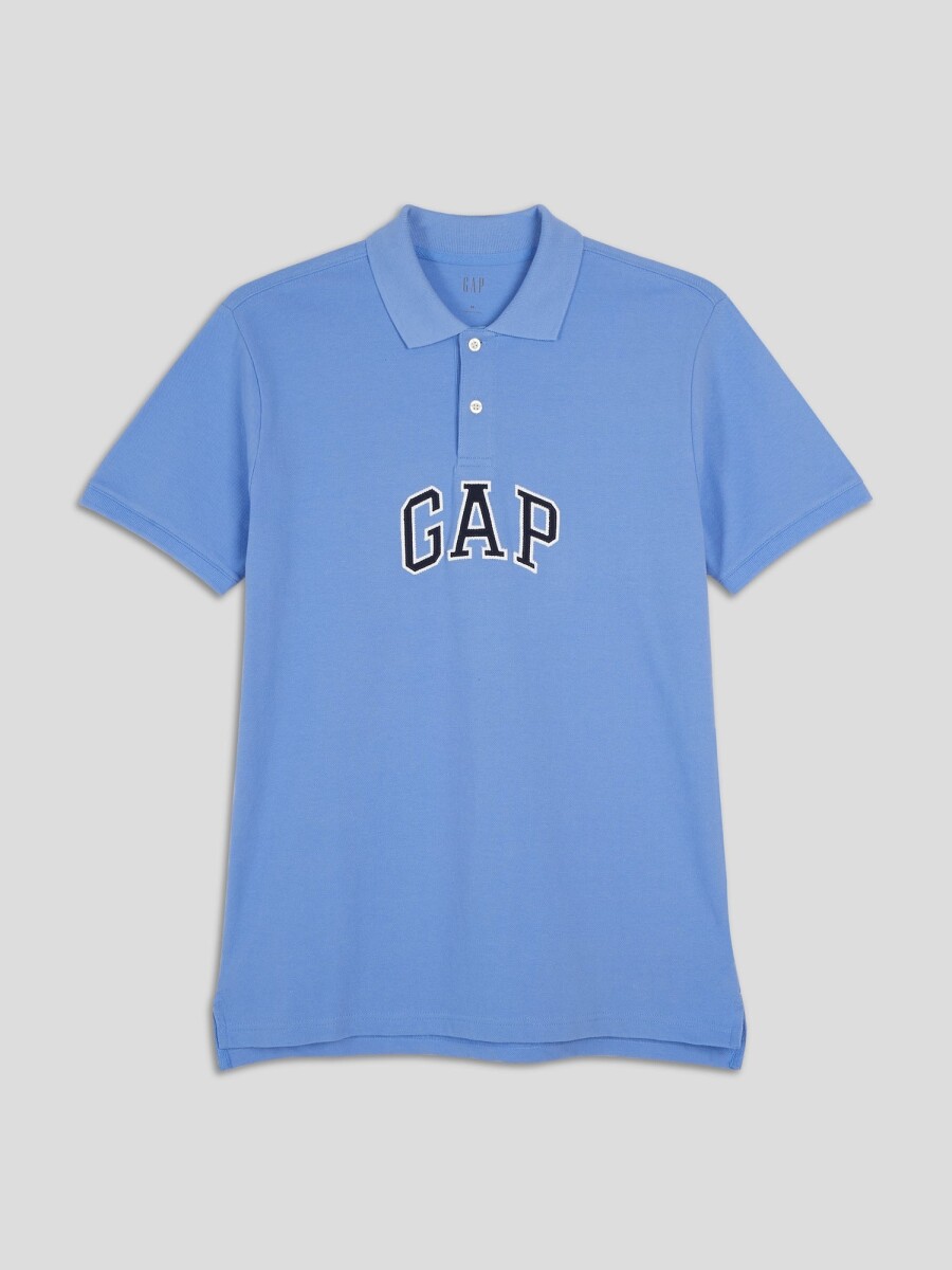 Remera Polo Logo Gap Hombre - Shirting Blue 