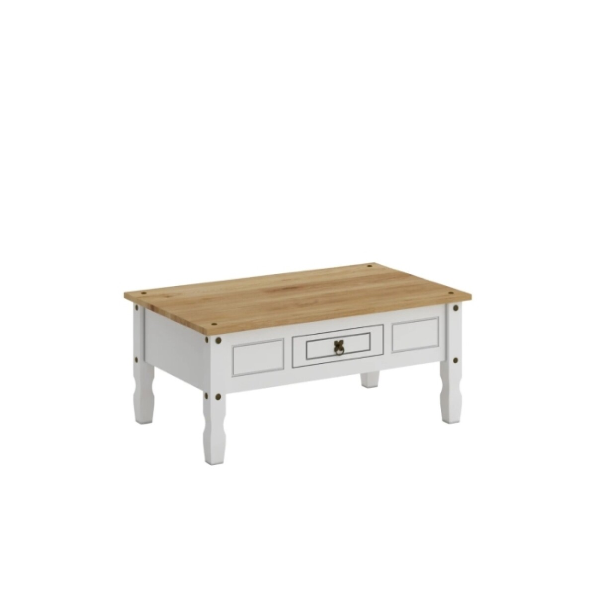 Mesa De Living Rustica Blanco Grande Mex020 