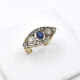 Anillo Antiguo En Oro 18K Con Brillantes, Diamantes Y Zafiro Anillo Antiguo En Oro 18K Con Brillantes, Diamantes Y Zafiro