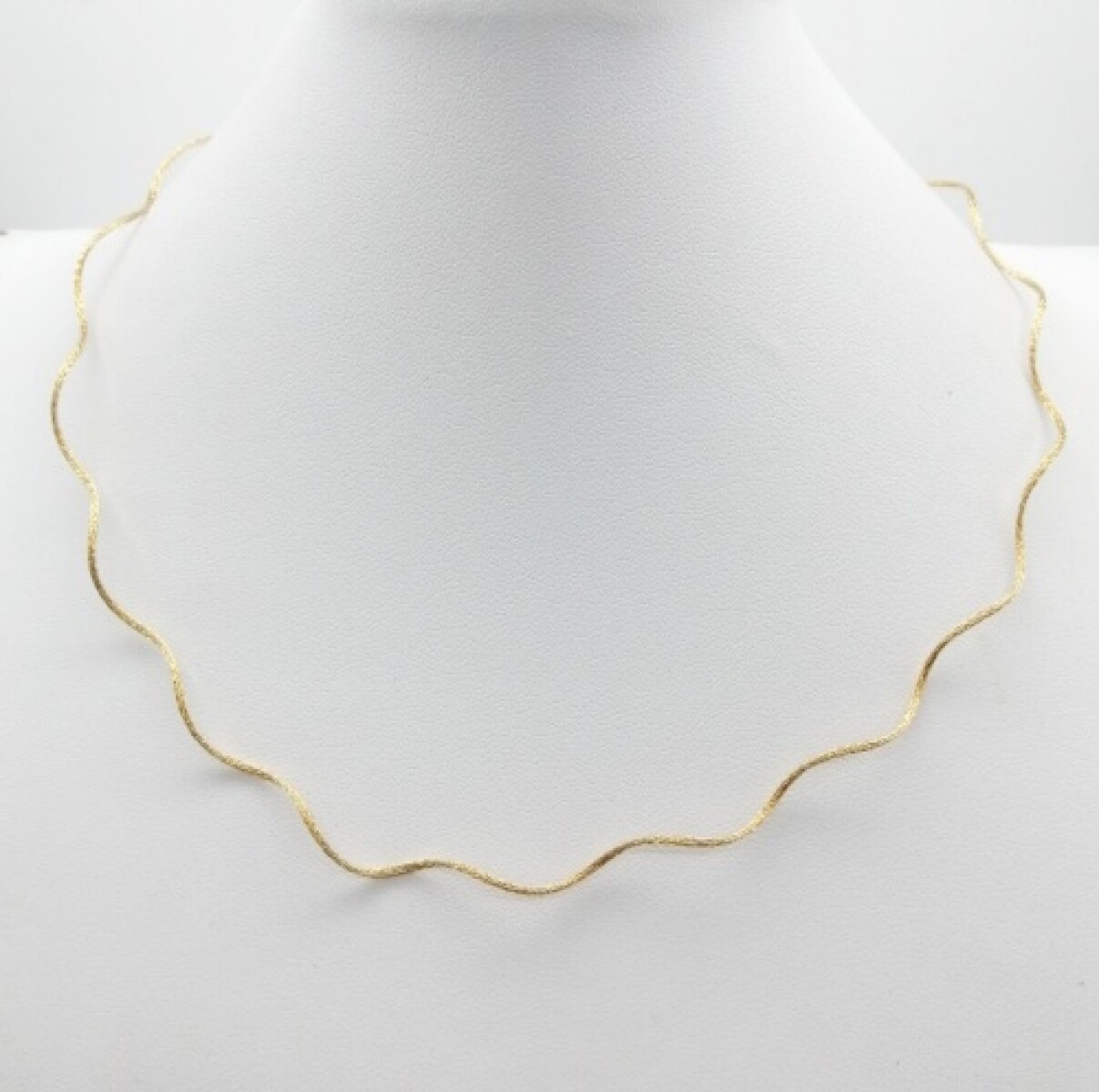 Gargantilla de plata 925 con baño de oro amarillo, WAVY 