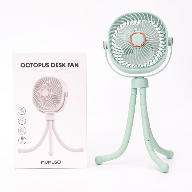 VENTILADOR DE ESCRITORIO OCTOPUS (CARGA USB/VERDE) VENTILADOR DE ESCRITORIO OCTOPUS (CARGA USB/VERDE)