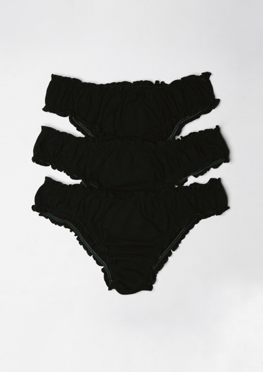 Pack de 3 Catas Algodón - Negro 