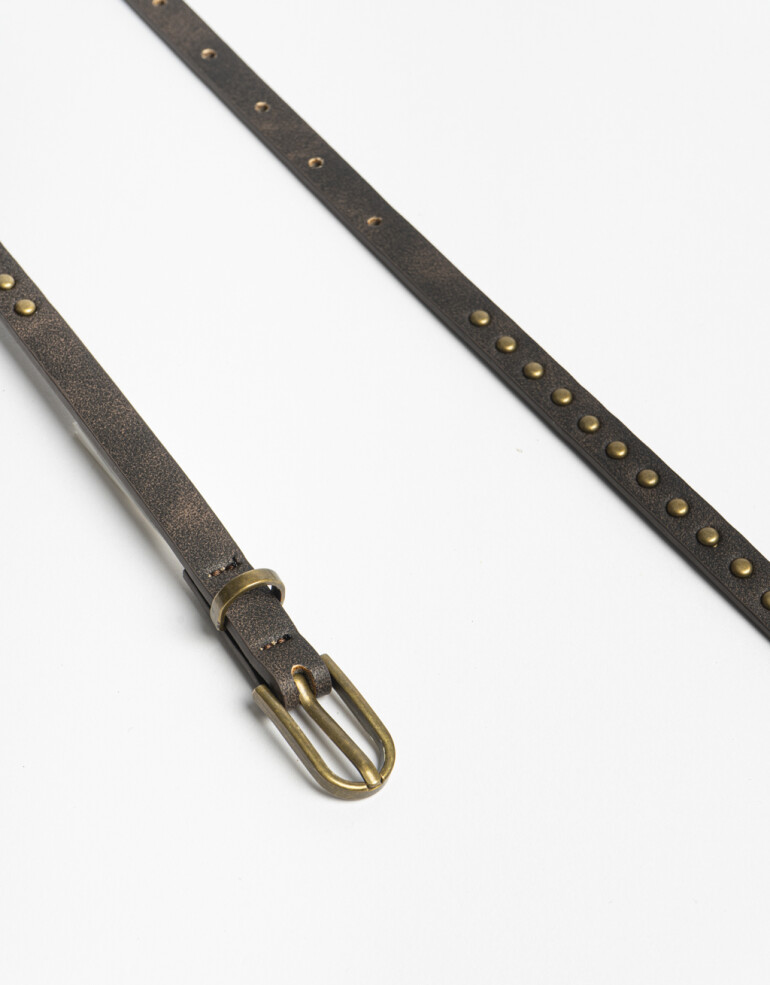 Cinturones y Fajas Cinturon Con Tachas - Marron Medio
