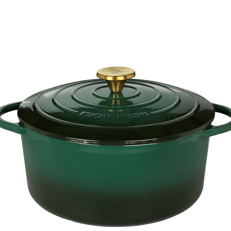 OLLA HIERRO REDONDA 26CM VERDE OSCURO OLLA HIERRO REDONDA 26CM VERDE OSCURO