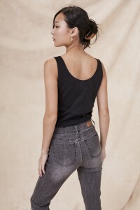 Musculosa Algodón Negro