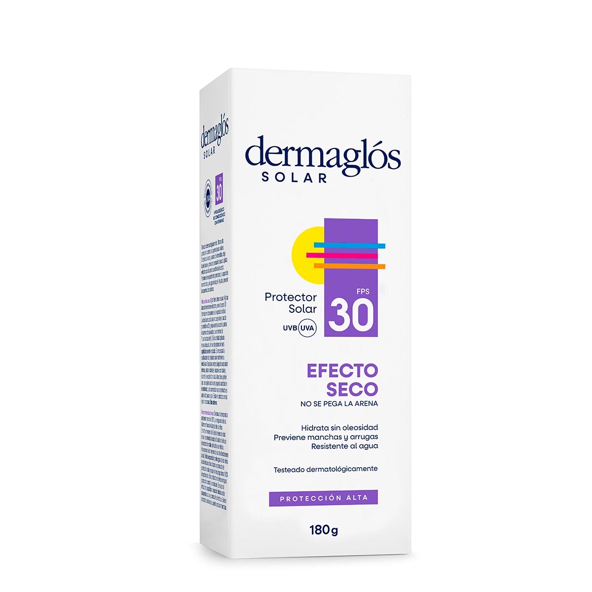 Dermaglos Protector Solar Efecto Seco FPS30 180 gr | Protección Solar Ligera