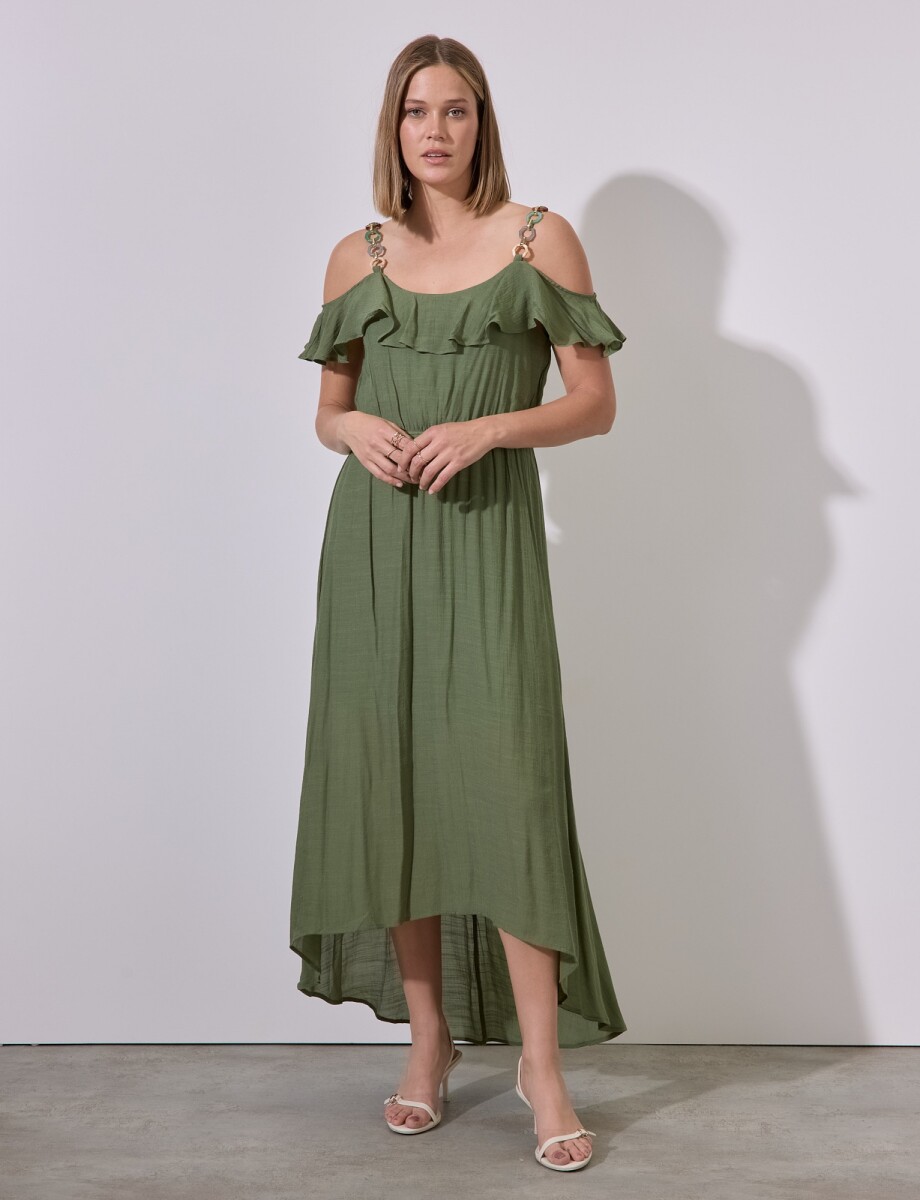 Vestido Maxi Cadena - Oliva 