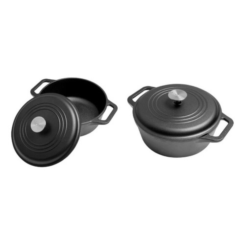 Olla de hierro esmaltado vítreo Victoria de 3.8L Negro