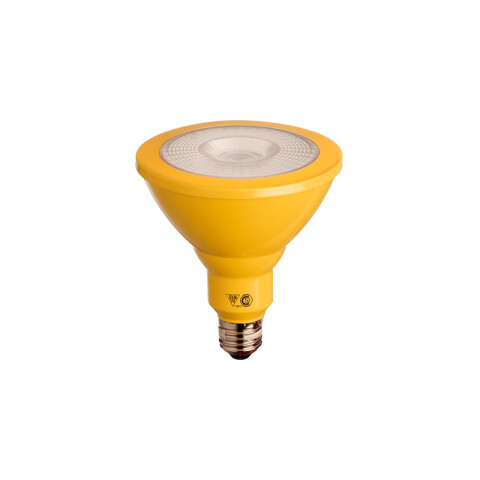 Lámpara LED color amarillo PAR38 220V E27 8W 40º SK0817