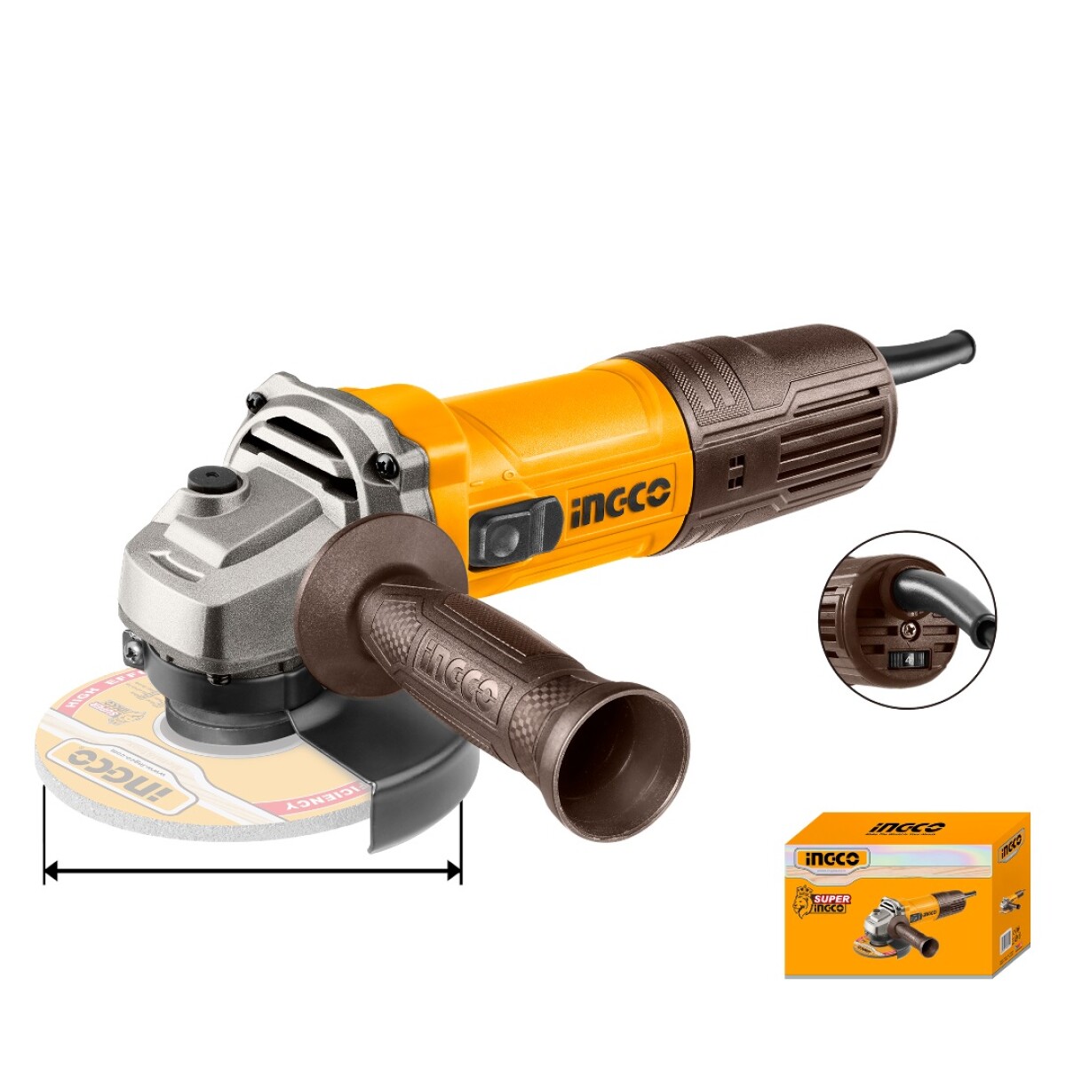 Amoladora Ingco AG900285 Velocidad Variable 900W 