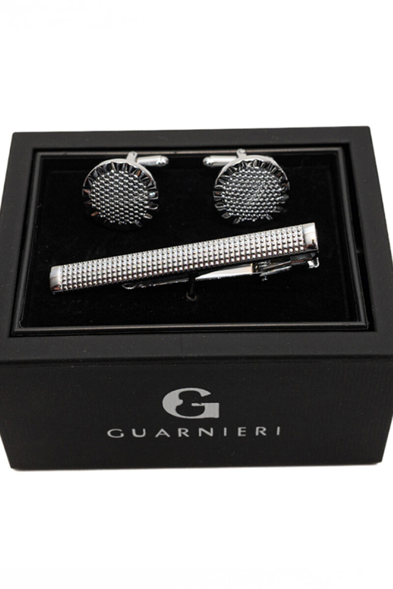 Gemelos con Sujetacorbata PLATA