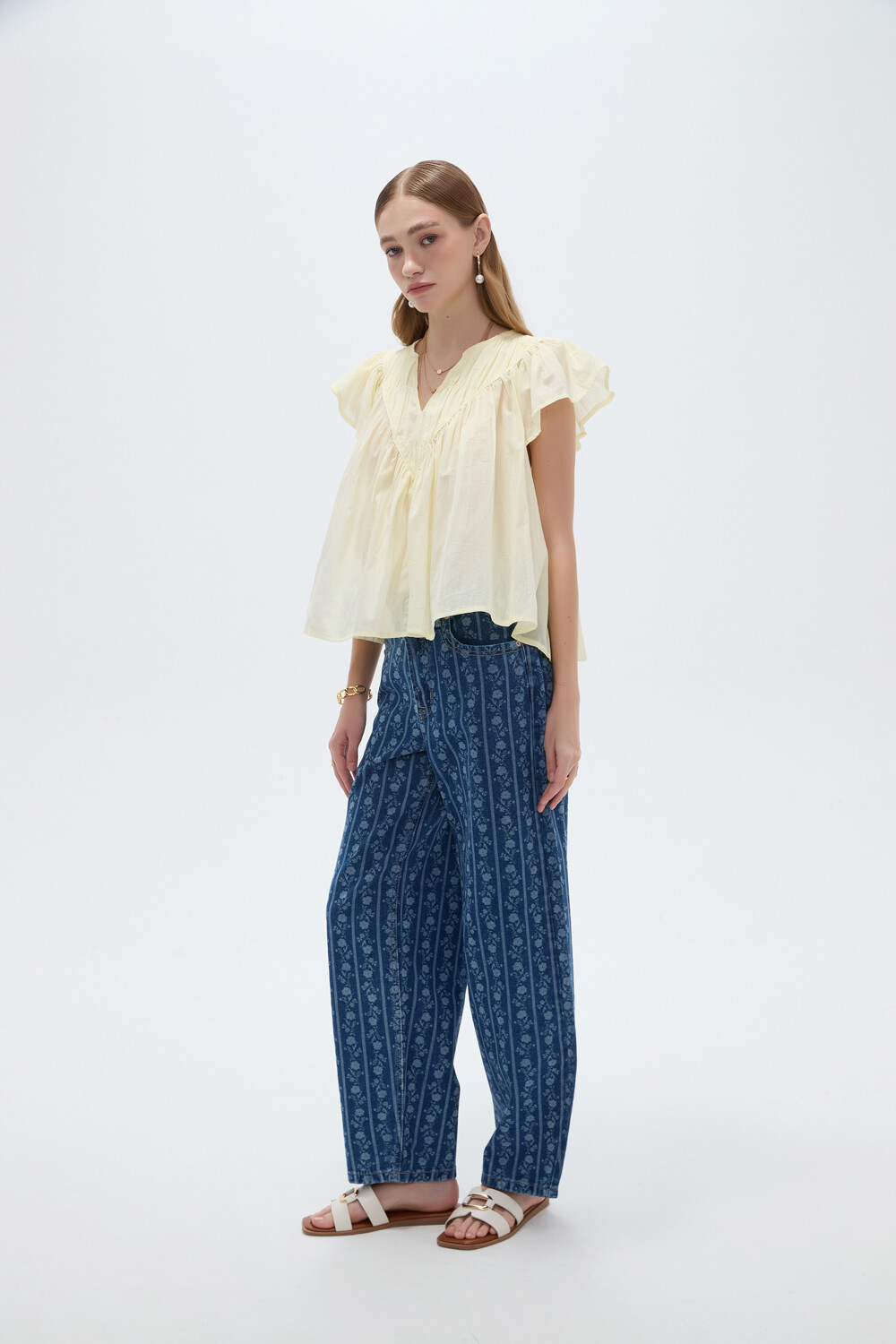 Blusa Glebe Amarillo Palido