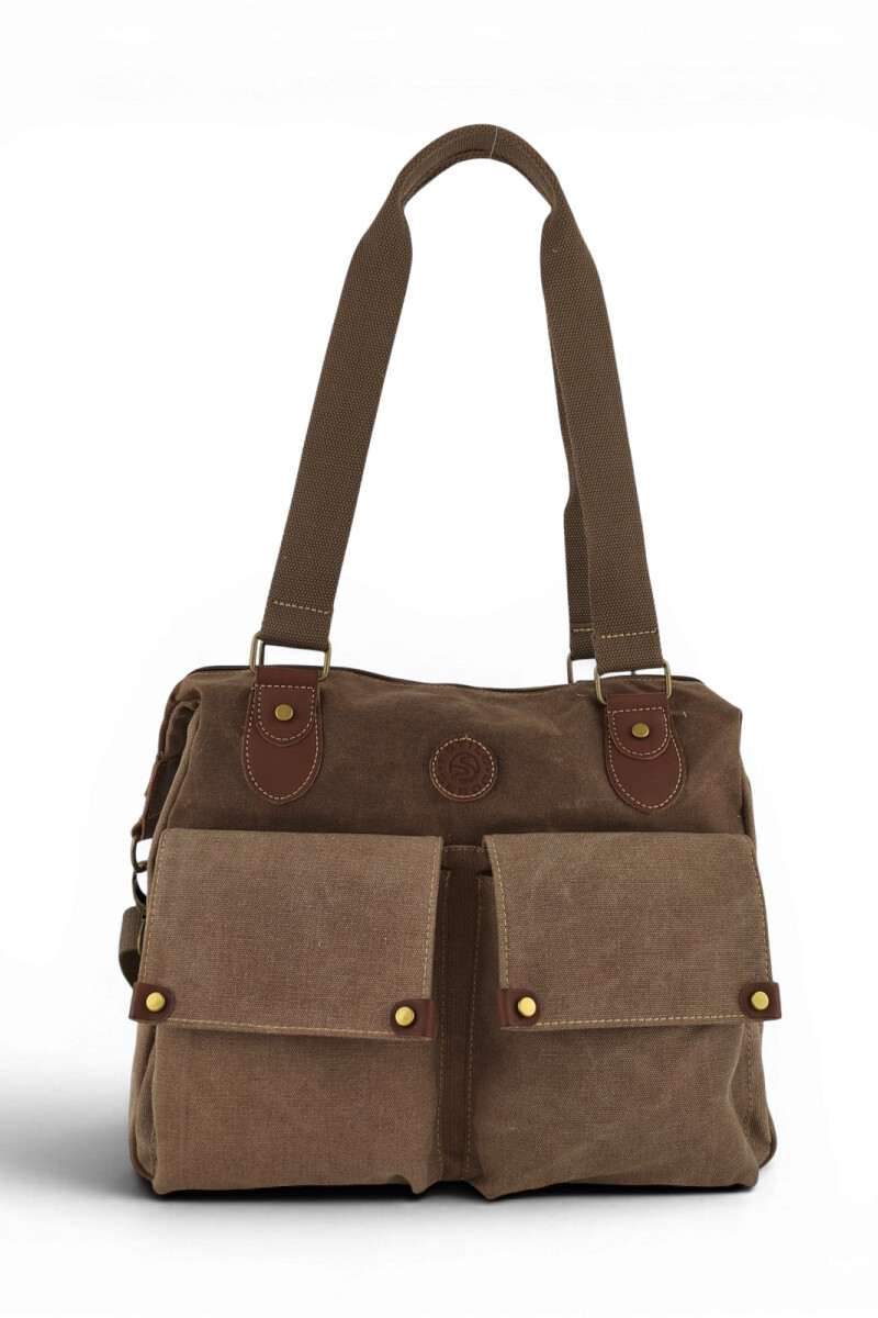 Morral de lona vintage Marrón