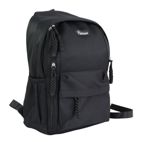 Mochila de lona lisa con 3 bolsillos frontales Mochila de lona lisa con 3 bolsillos frontales