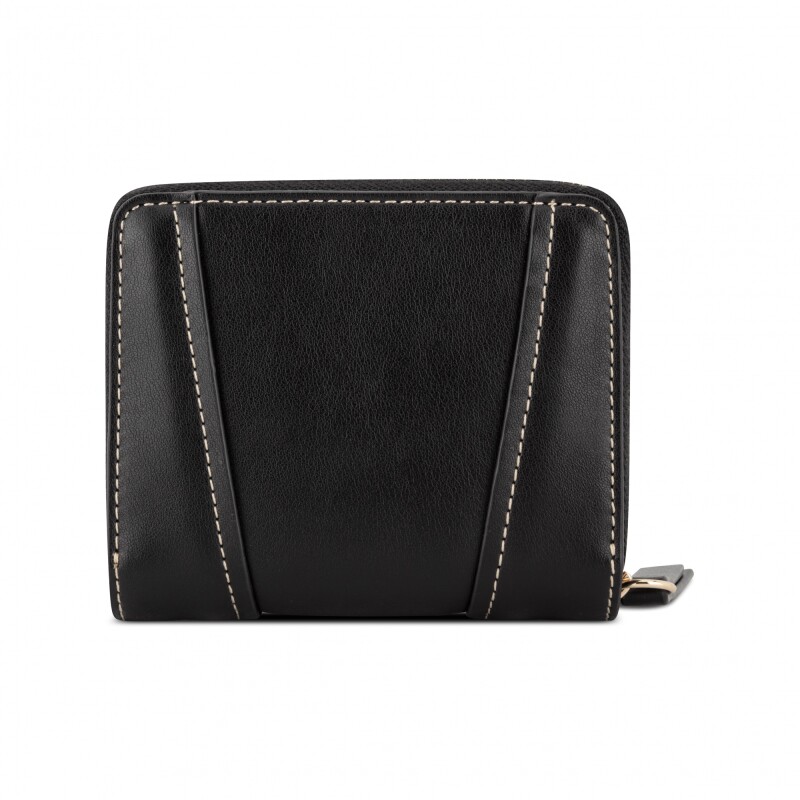 Small Leather Goods Fleura Zip Around Black