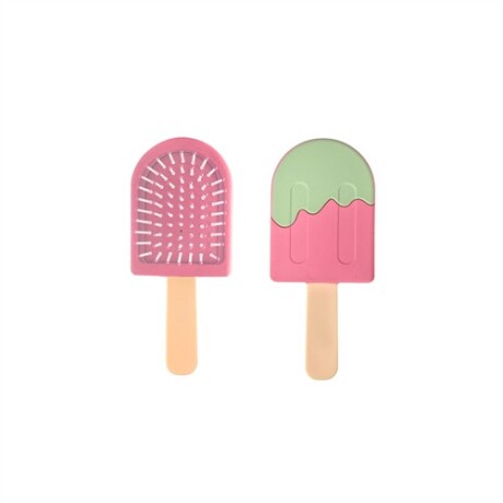 Peine cepillo helado palito Rosado