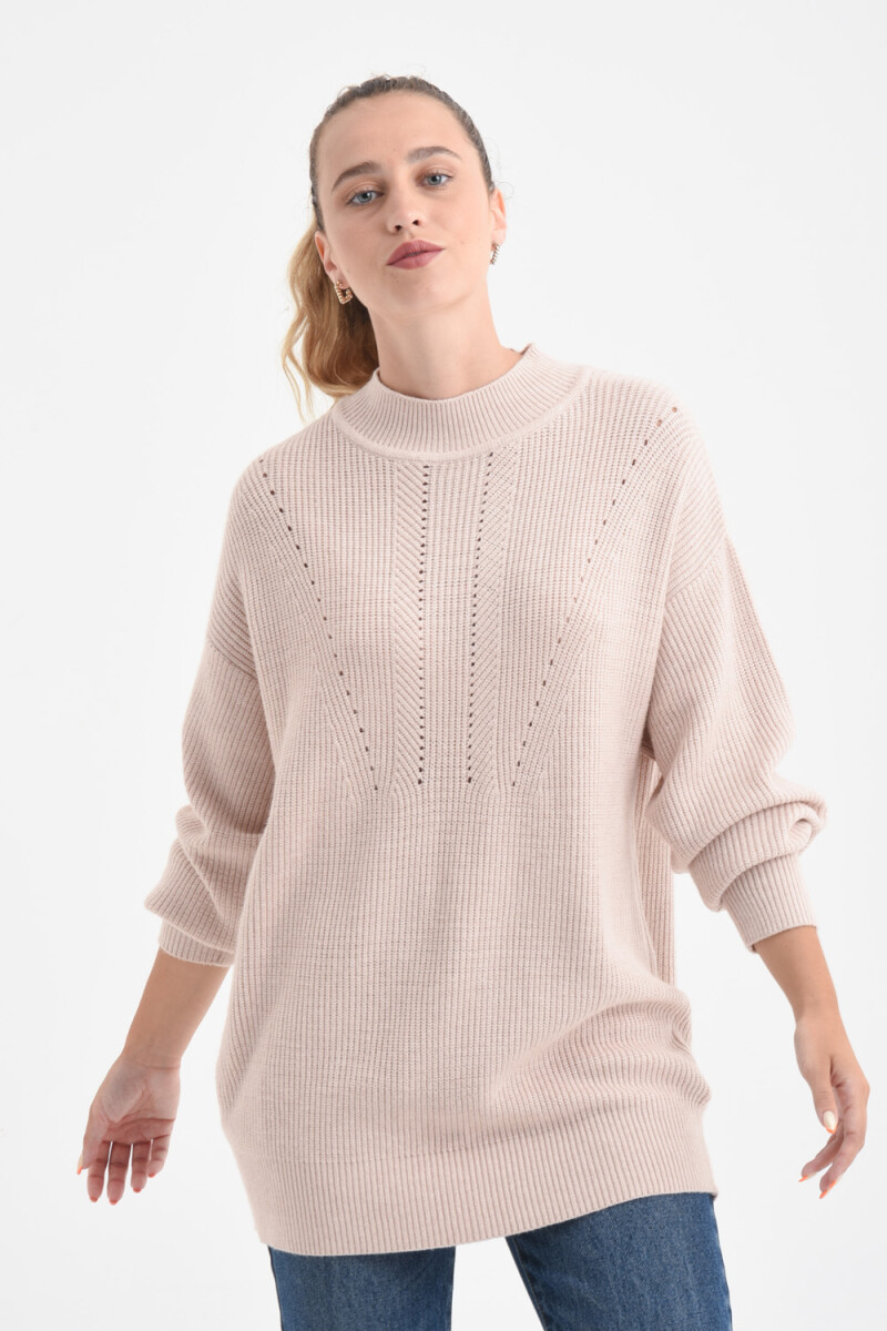 Sweater de punto - Beige 
