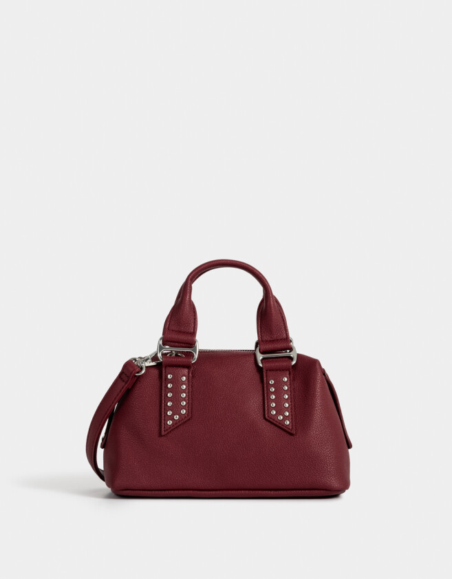 Bowling Noche Cartera Bowling Con Tachas - Rojo Burdeaux