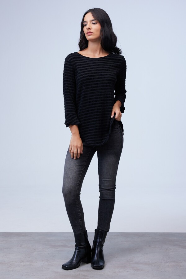 Blusa Manga Acampanada NEGRO