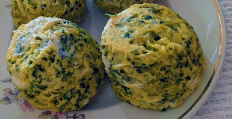 Muffins de brócoli en el microo