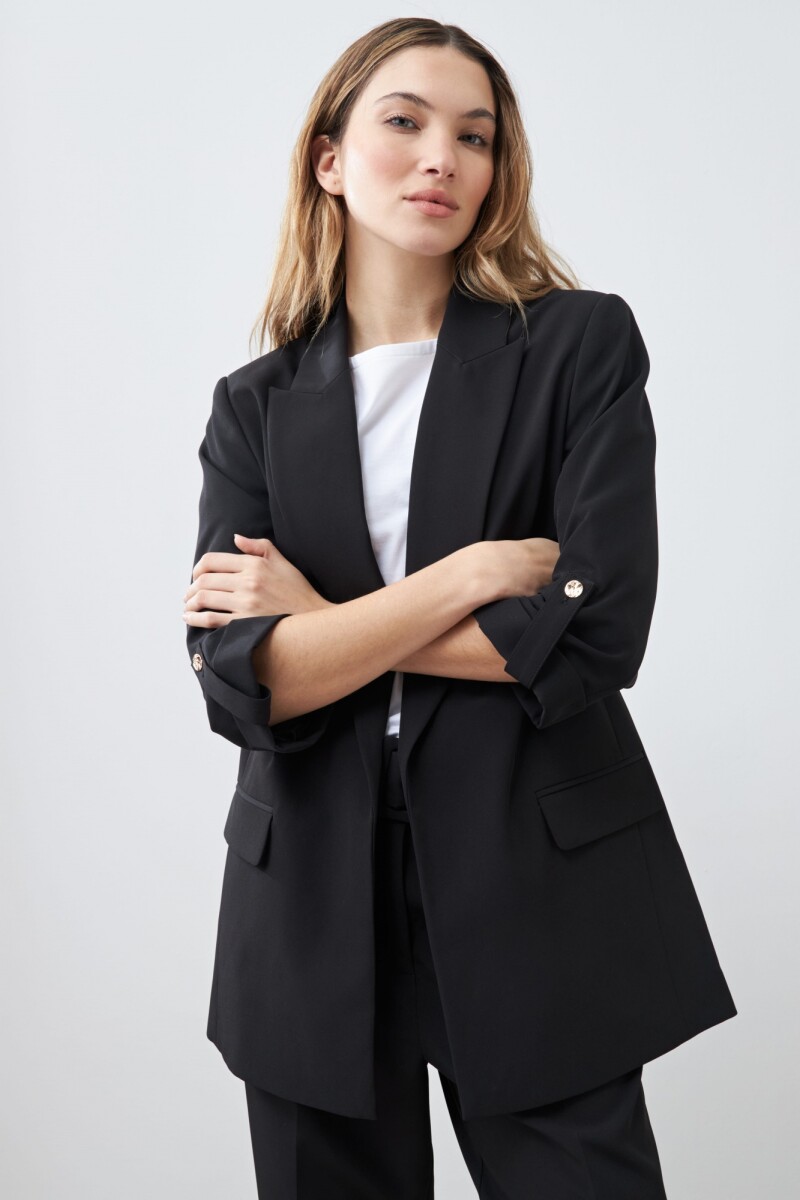 Blazer recto negro