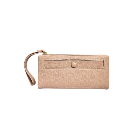 Billetera cuerina con colgante - 10x19cm Rosado