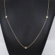 Collar En Oro 18K Con Detalle De 5 Brillantes Collar En Oro 18K Con Detalle De 5 Brillantes