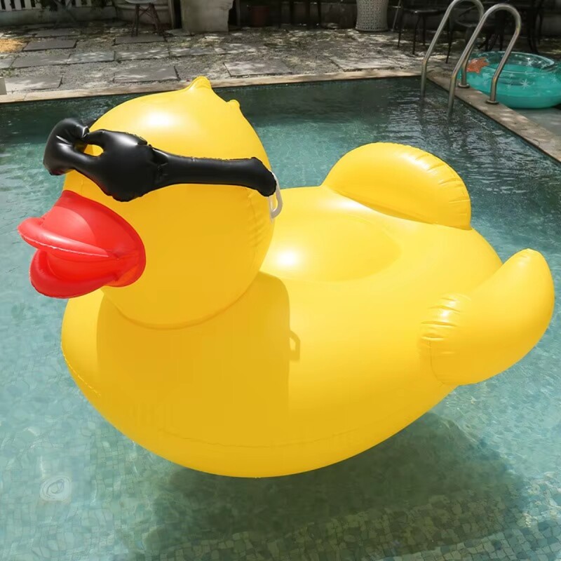 Flotador Inflable de Pato amarillo con lentes Pato