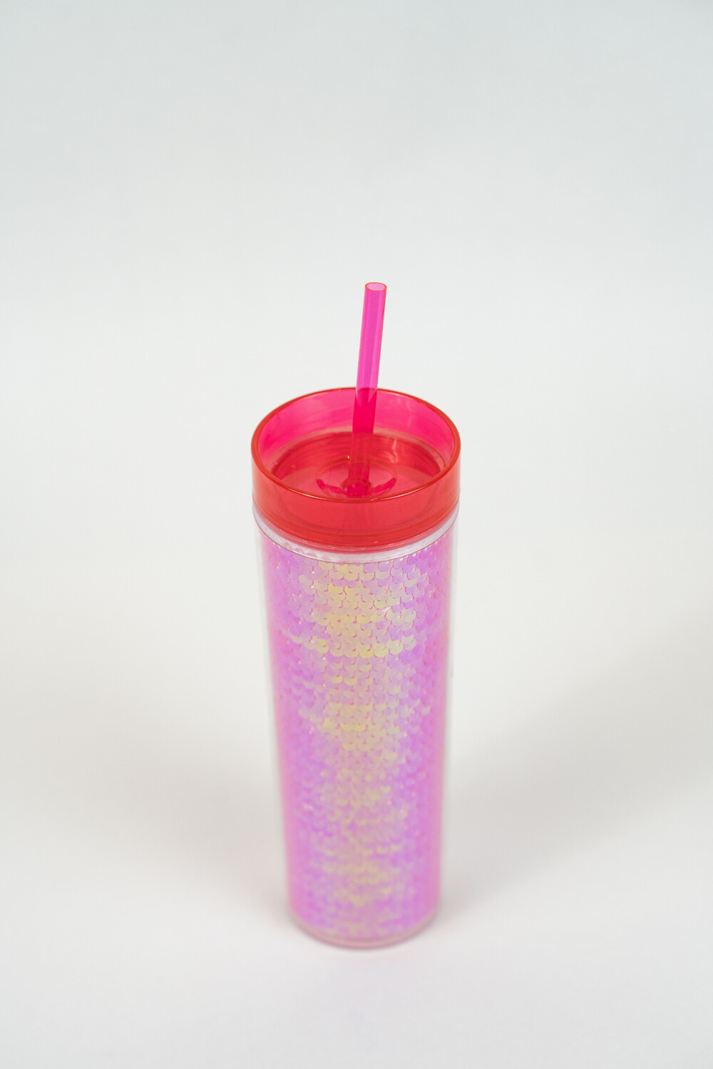 Vaso Con Tapa + Sorbito Gaiman Rosa