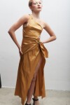 Diagonal Dress Mostaza