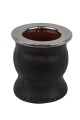 Mate de ceramica forrado en cuero tipo copa Negro