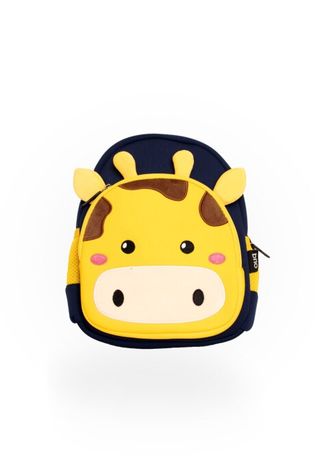 Mochila Infantil brio neopreno con bolsillos frontales y laterales Jirafa