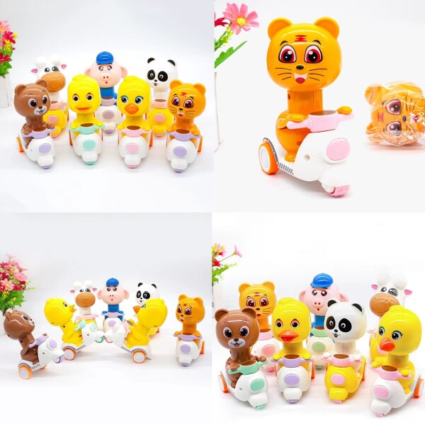 Juguete Interactivo Animales Moto A Fricción Infantil Niños Variante Modelo Gato Verde