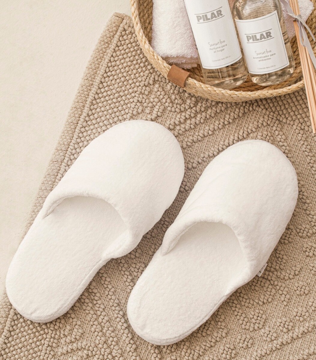Pantufla Velour Blanco - G 