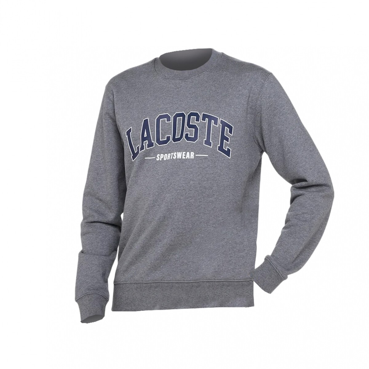BUZO LACOSTE FRENCH TERRY C/ESTAMPA - GREY 