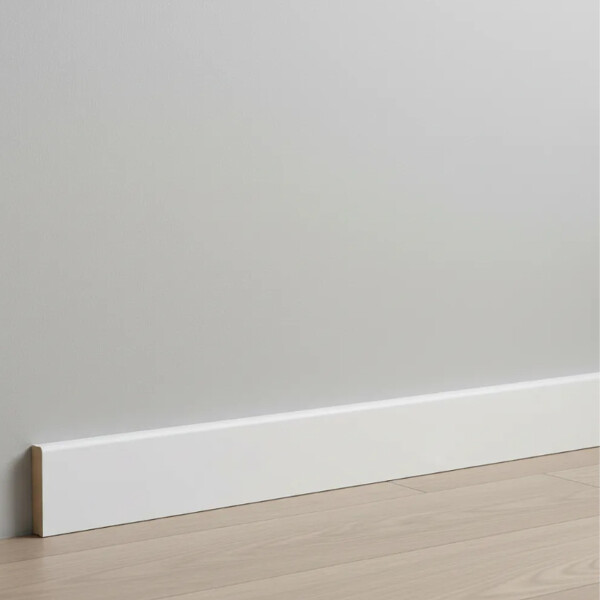 Zócalo Adhesivo Macizo 1m X 1.2cm De Espesor 8cm Altura Blanco