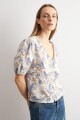 Camisa estampa paisley azul marino
