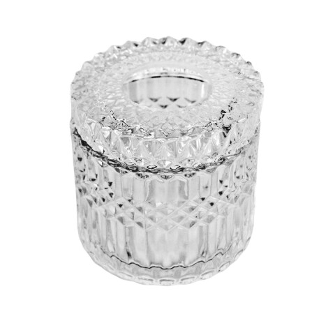 PORTA TISSUES VIDRIO 12X10CM Unica