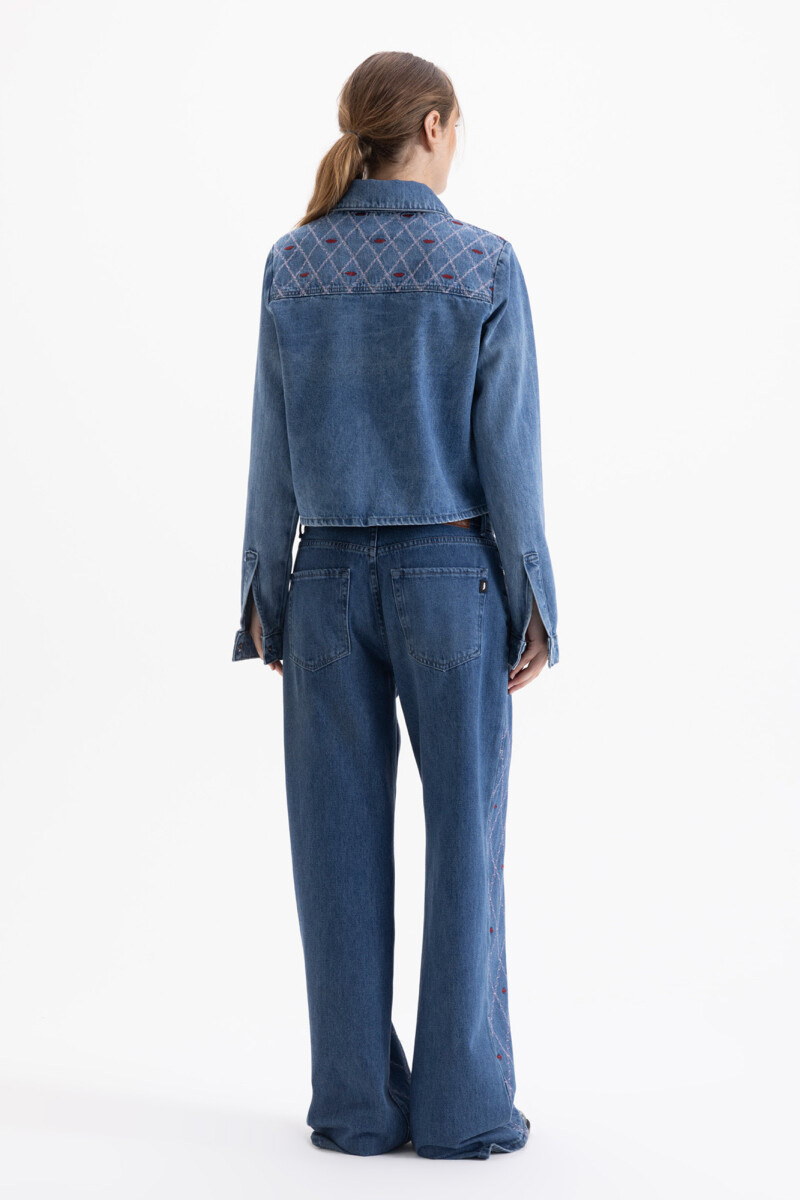 JEANS STRAIGHT KISS Azul