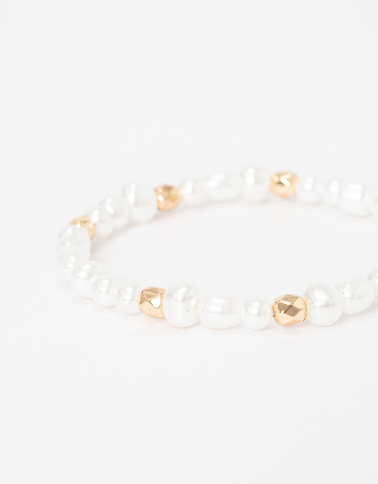 Pulseras Elásticas Perlas Pulsera Elástica Impulso - Combinacion Bicolor