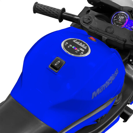 Moto A Batería Ninja Con Ruedas Luces Música Y USB Azul