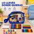 Set de Arte Infantil con Bolso 57 Piezas para Pintar y Dibujar Azul