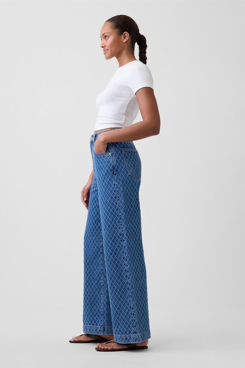 Jean Wide Leg Mujer Medium Wash