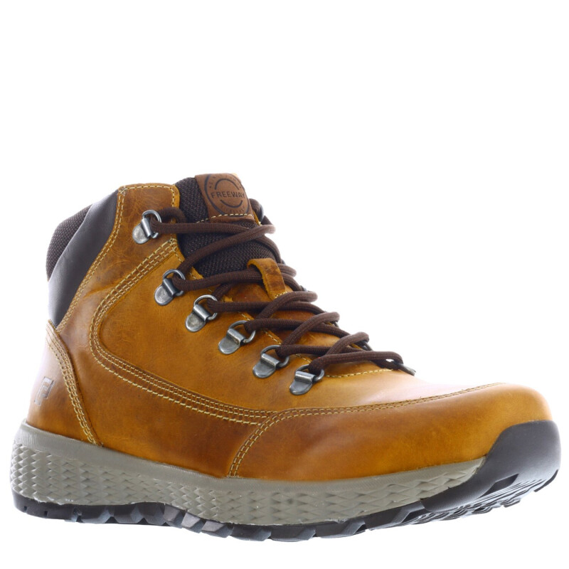 Botas de Hombre Freeway Casual Marrón Marrón Camel (Cuero Graso)