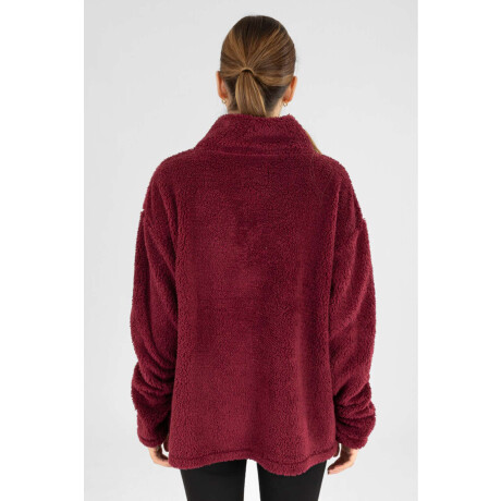 Sweater sherpa Bordeaux