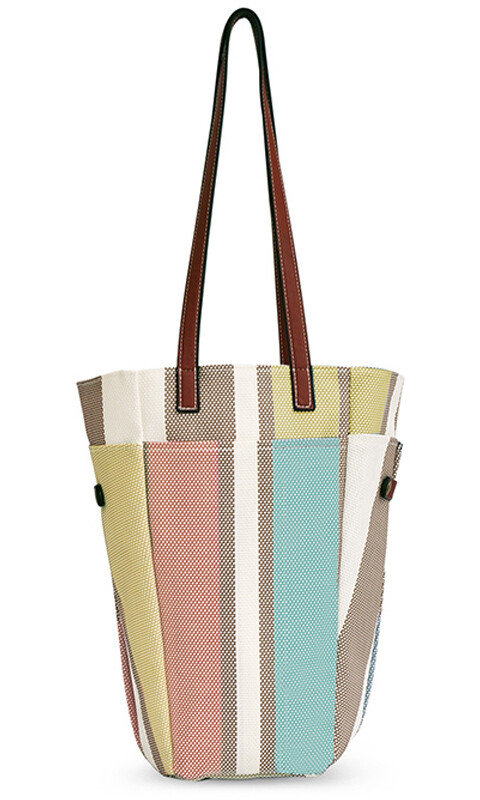 BOLSA MATERA AFRODITA DURAZNO, AQUA Y CRUDO